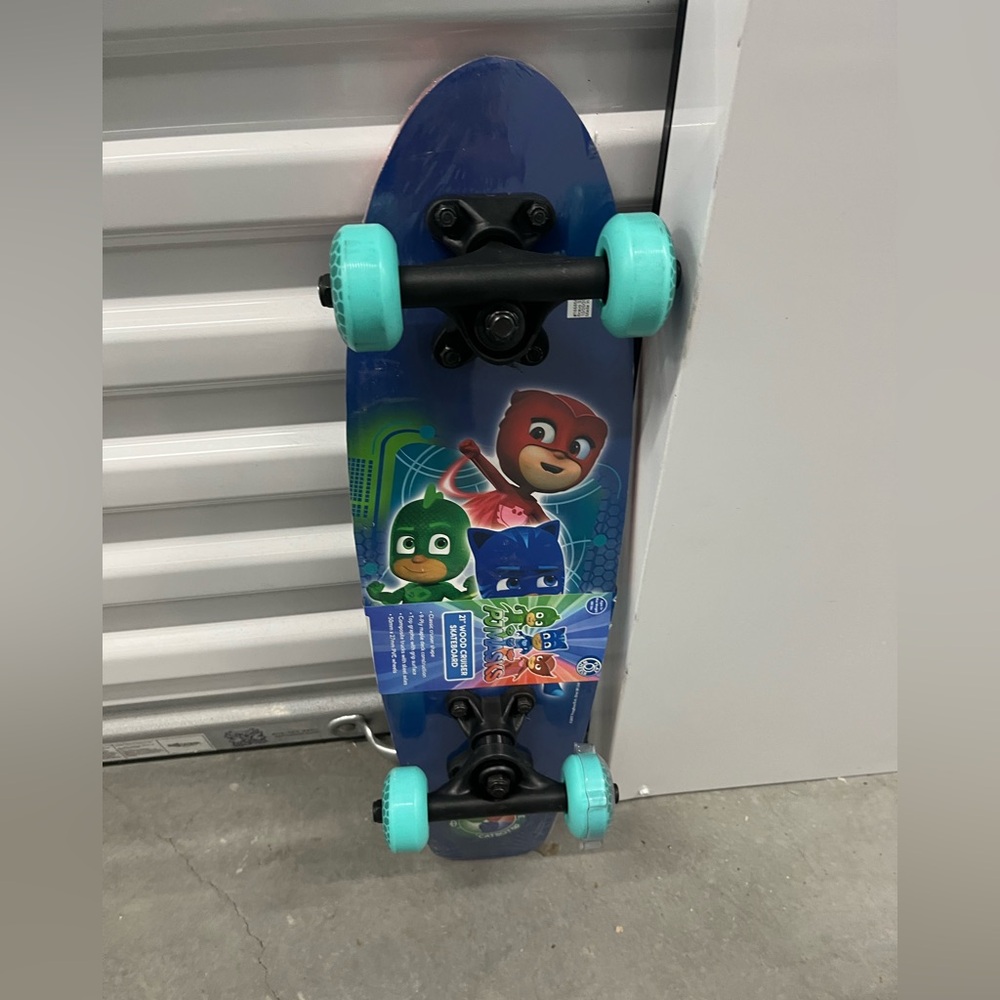 Blue and Green Kids Skateboard